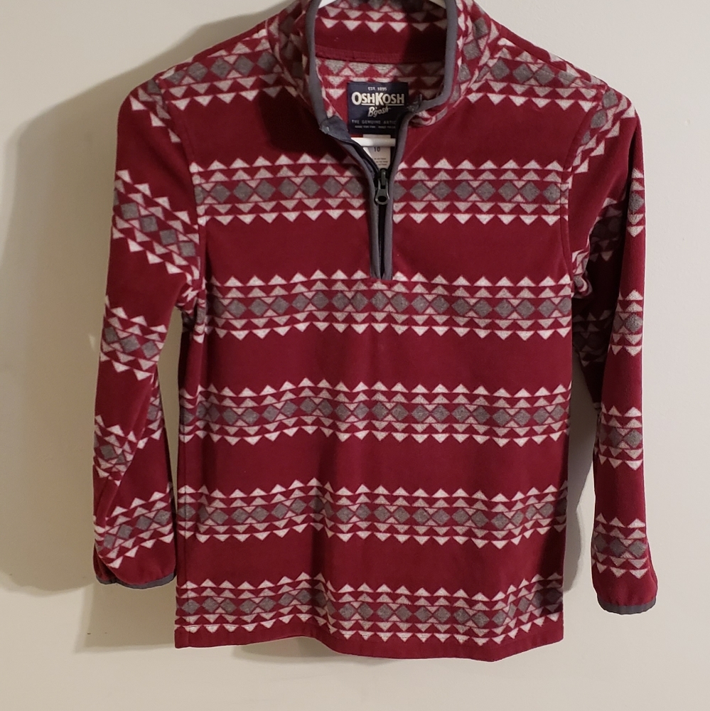 Boys OshKosh 1/2 zip fleece pullover sweater